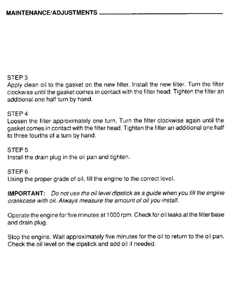 Схема запчастей Case IH 4390 - (030) - MAINTENANCE, ADJUSTMENTS 