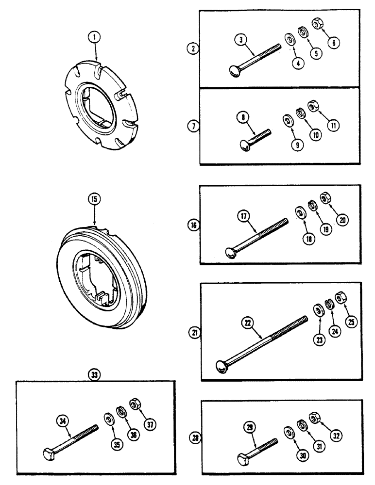 Схема запчастей Case IH 2590 - (6-220) - REAR WHEEL WEIGHTS (06) - POWER TRAIN