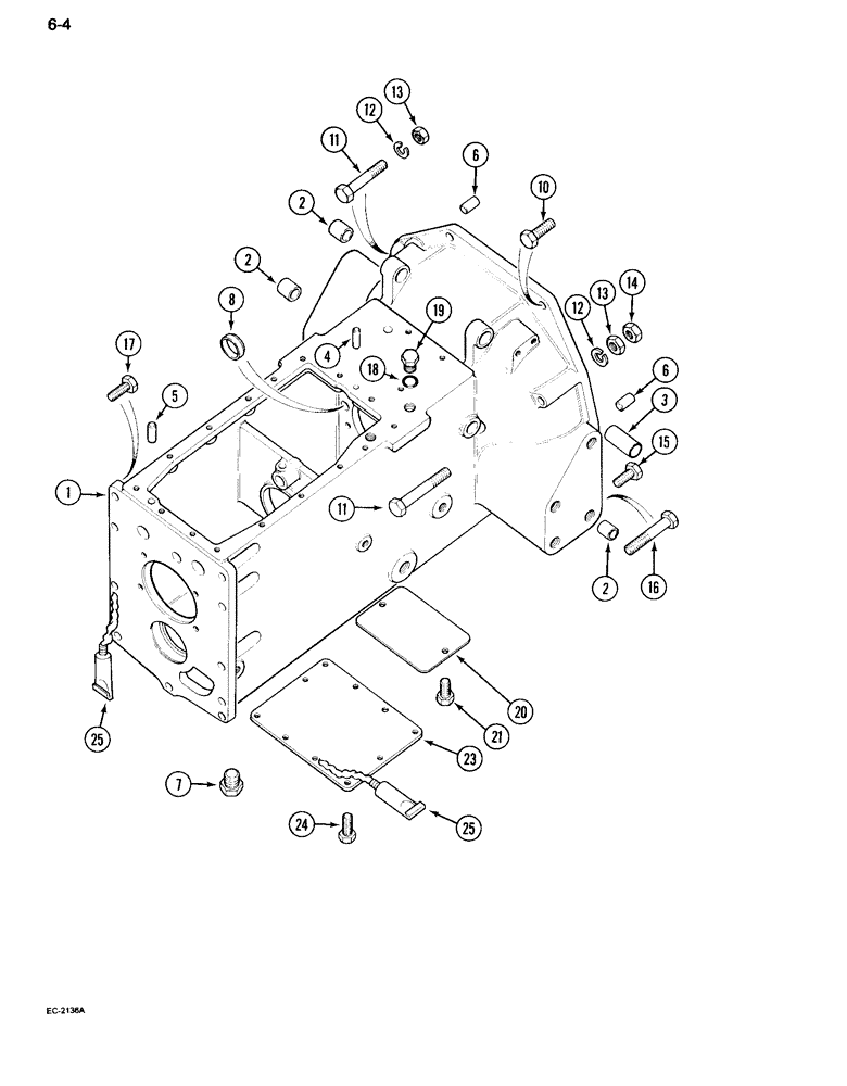 Схема запчастей Case IH 995 - (6-004) - CLUTCH HOUSING (06) - POWER TRAIN