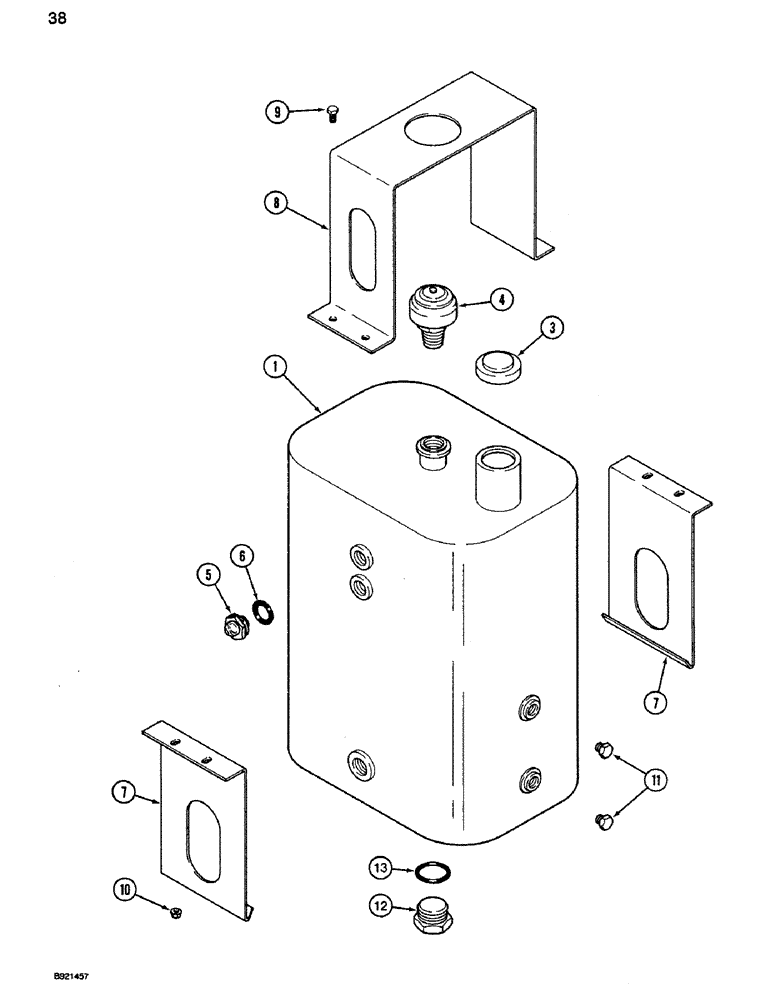 Схема запчастей Case IH 1660 - (038) - HYDRAULIC RESERVOIR (35) - HYDRAULIC SYSTEMS