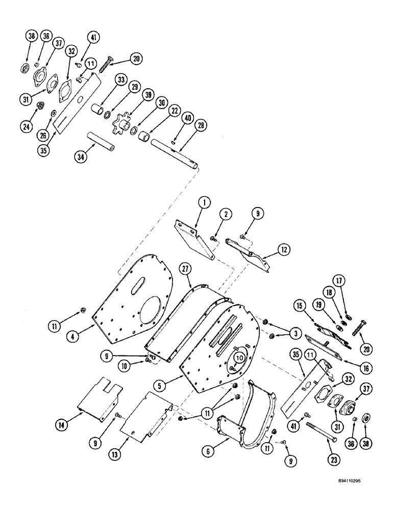 Схема запчастей Case IH 2166 - (9D-34) - TAILINGS ELEVATOR, HEAD (16) - GRAIN ELEVATORS & AUGERS