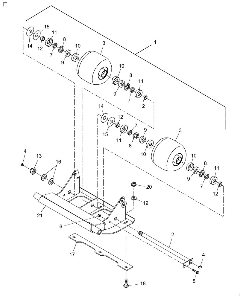 Схема запчастей Case IH RDX181 - (20.11.02) - GAUGE WHEEL (11) - WHEELS