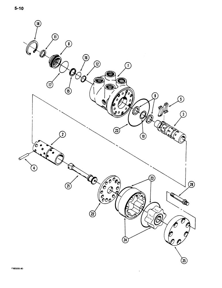 Схема запчастей Case IH 9180 - (5-10) - STEERING CONTROL VALVE (05) - STEERING