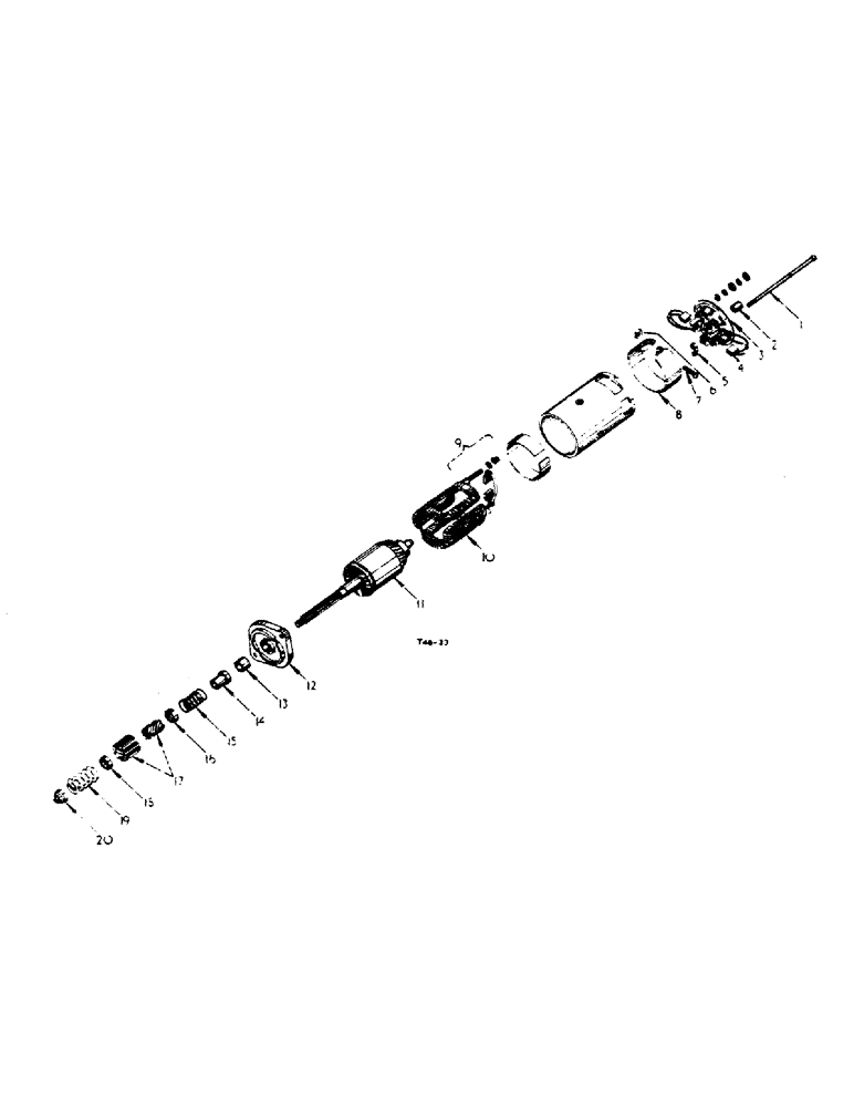 Схема запчастей Case IH 2350 - (3-20) - STARTER MOTOR, PETROL (04) - ELECTRICAL SYSTEMS