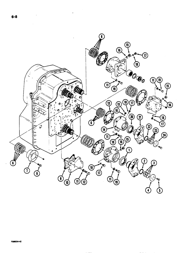 Схема запчастей Case IH 9170 - (6-08) - TRANSMISSION (CONTD) (06) - POWER TRAIN