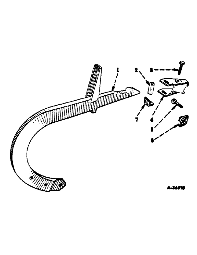 Схема запчастей Case IH L-F194 - (J-2) - BEAM AND COLTER BRACKET, FOR PLOW BUILT 1955 AND SINCE 