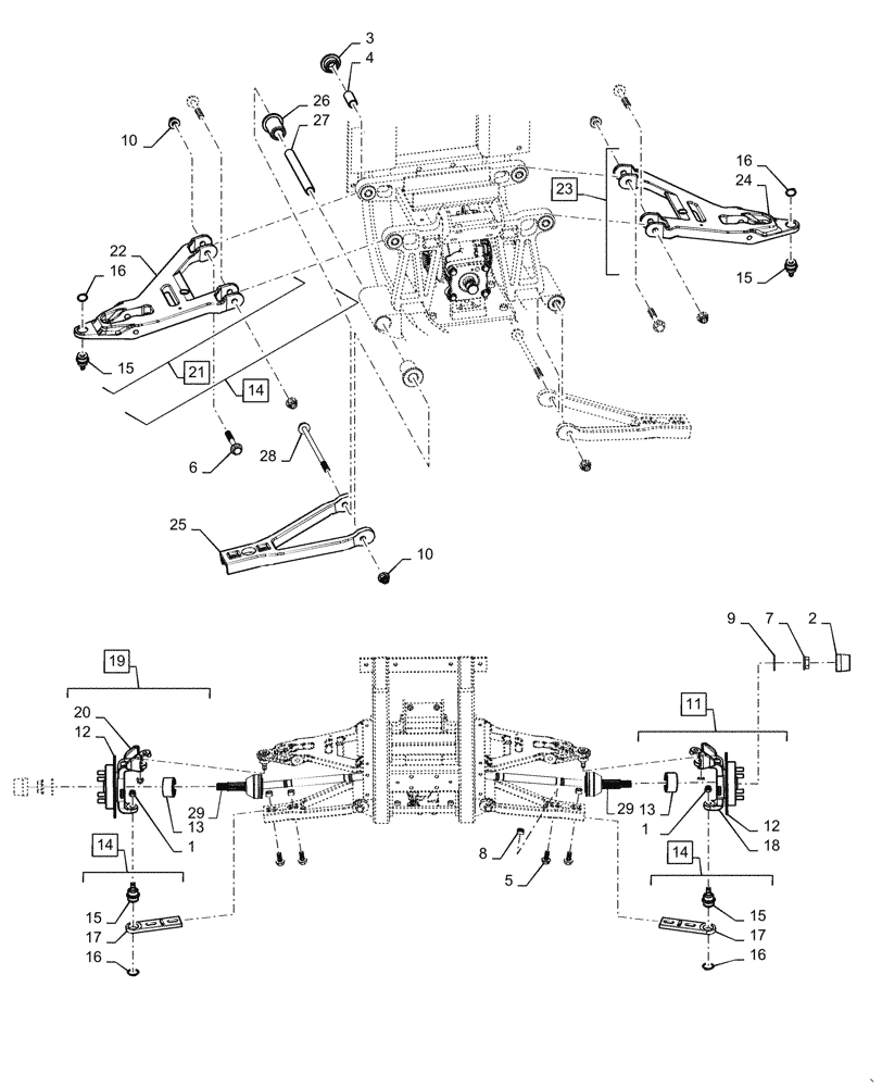 Схема запчастей Case IH SCOUT XL - (41.101.010[01]) - FRONT SUSPENSION (BEFORE AUG 15 2011) (41) - STEERING