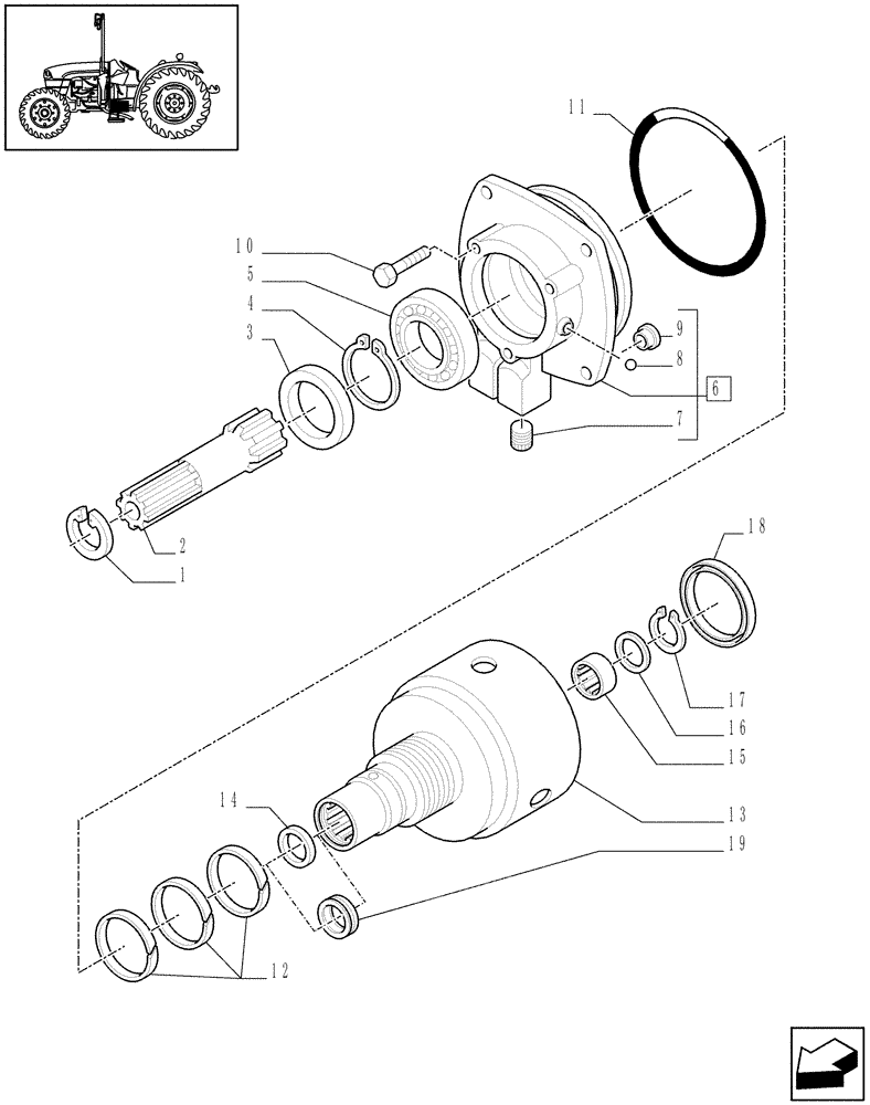 Схема запчастей Case IH JX1070C - (1.28.7[01]) - (VAR.138) NA - 8X8 (30KM/H) P. SHUTTLE FOR ADJUSTABLE COLUMN L/CAB - CLUTCH BELL (03) - TRANSMISSION