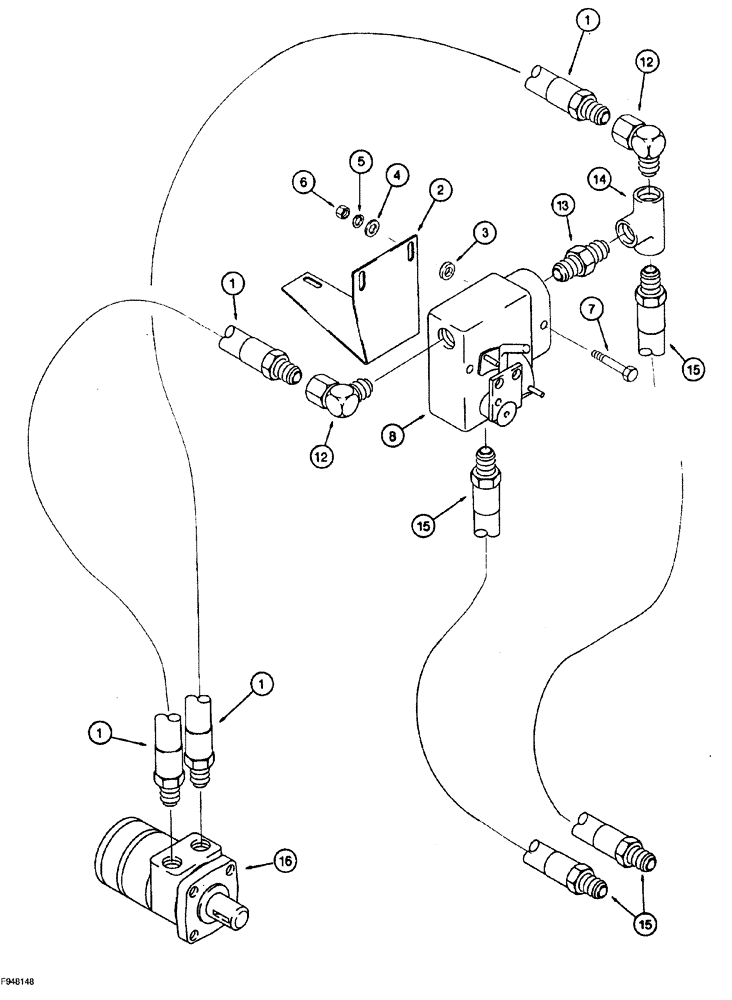 Схема запчастей Case IH 1260 - (8-010) - HYDRAULIC ROLL FEED, WITHOUT AUGER LOADING FEEDER (07) - HYDRAULICS