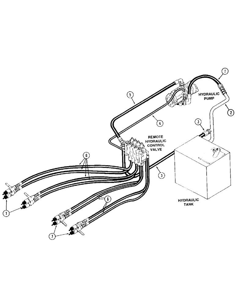 Схема запчастей Case IH 9230 - (1-016) - PICTORIAL INDEX, REMOTE HYDRAULICS (00) - PICTORIAL INDEX