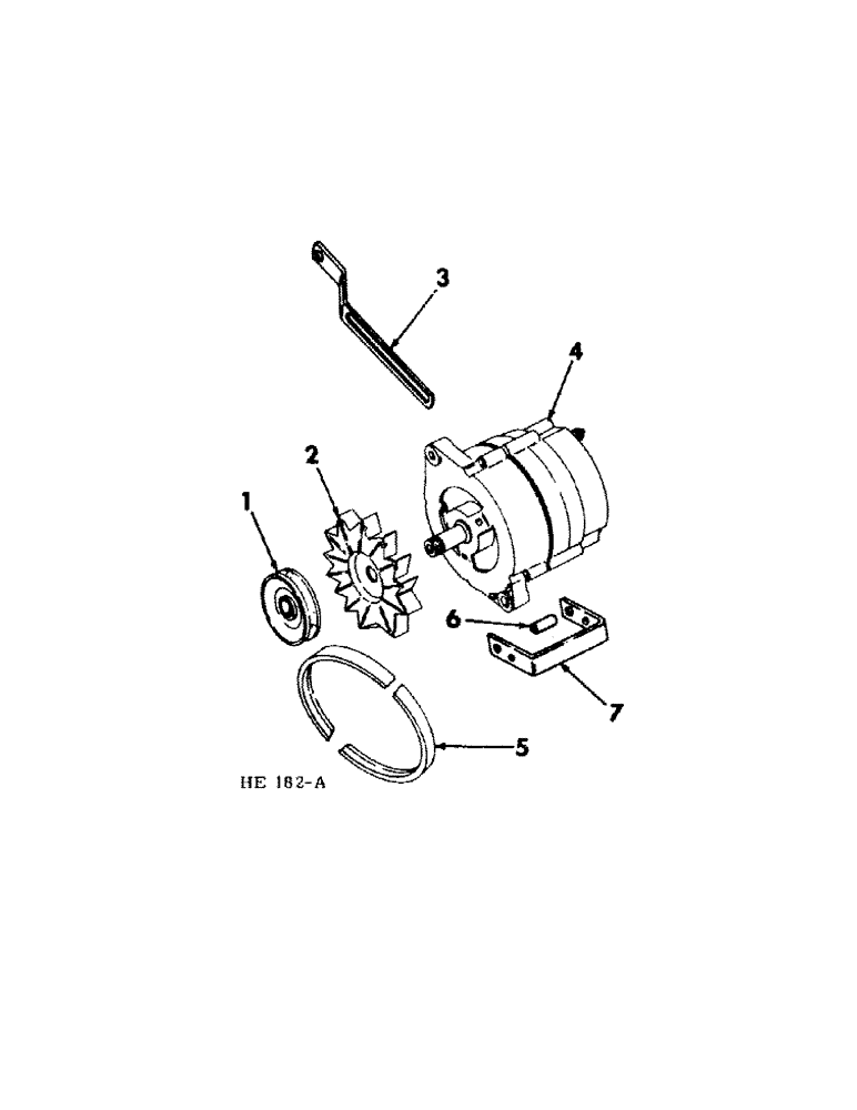 Схема запчастей Case IH 225 - (G-7) - ELECTRICAL SYSTEM, ALTERNATOR MOUNTING AND DRIVE (06) - ELECTRICAL SYSTEMS