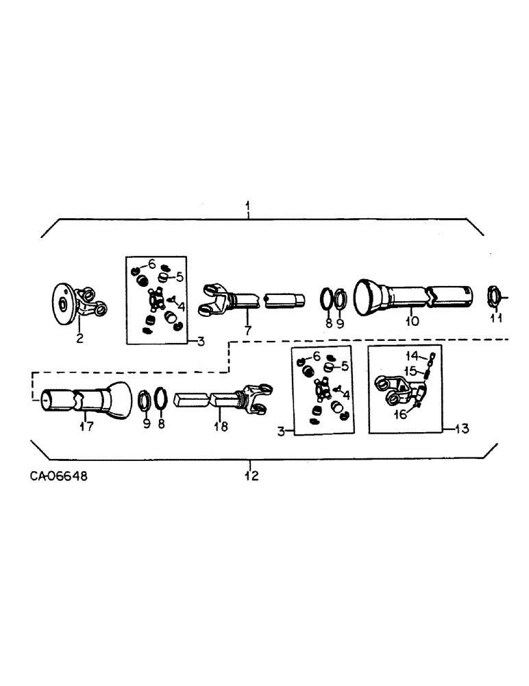 Схема запчастей Case IH 48 - (B-17) - POWER TAKE-OFF DRIVE, HEAVY DUTY, WEASLER 