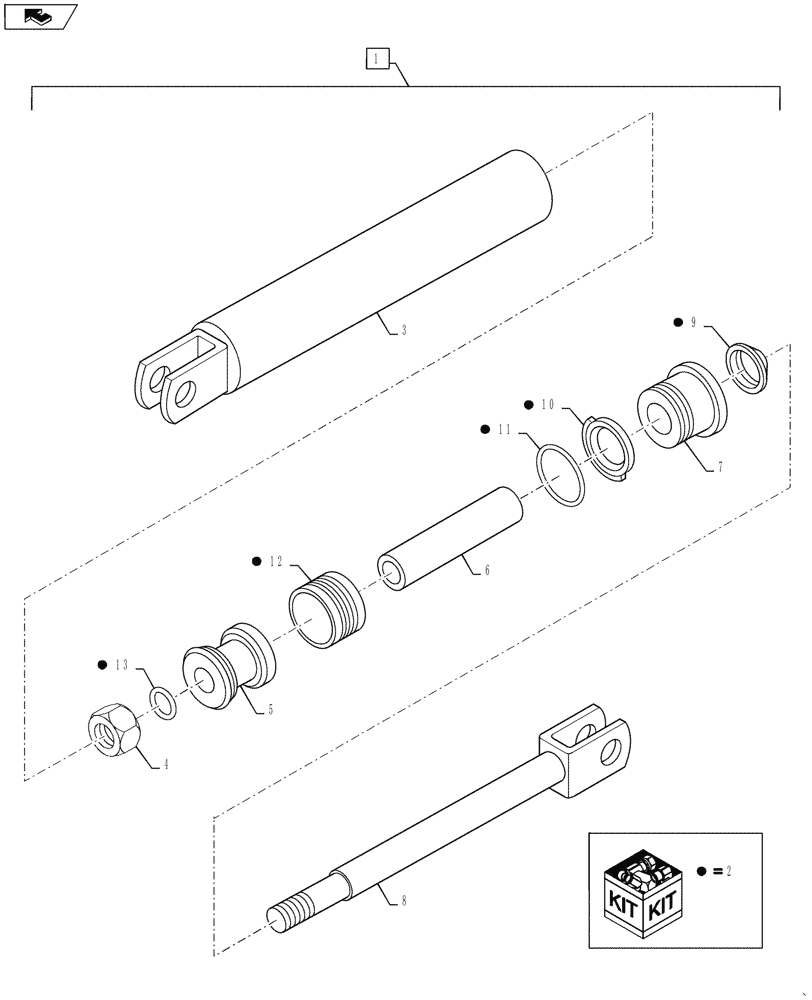 Схема запчастей Case IH WR102A - (35.900.03) - LIFT CYLINDER, HYDRAULIC GROUP (35) - HYDRAULIC SYSTEMS