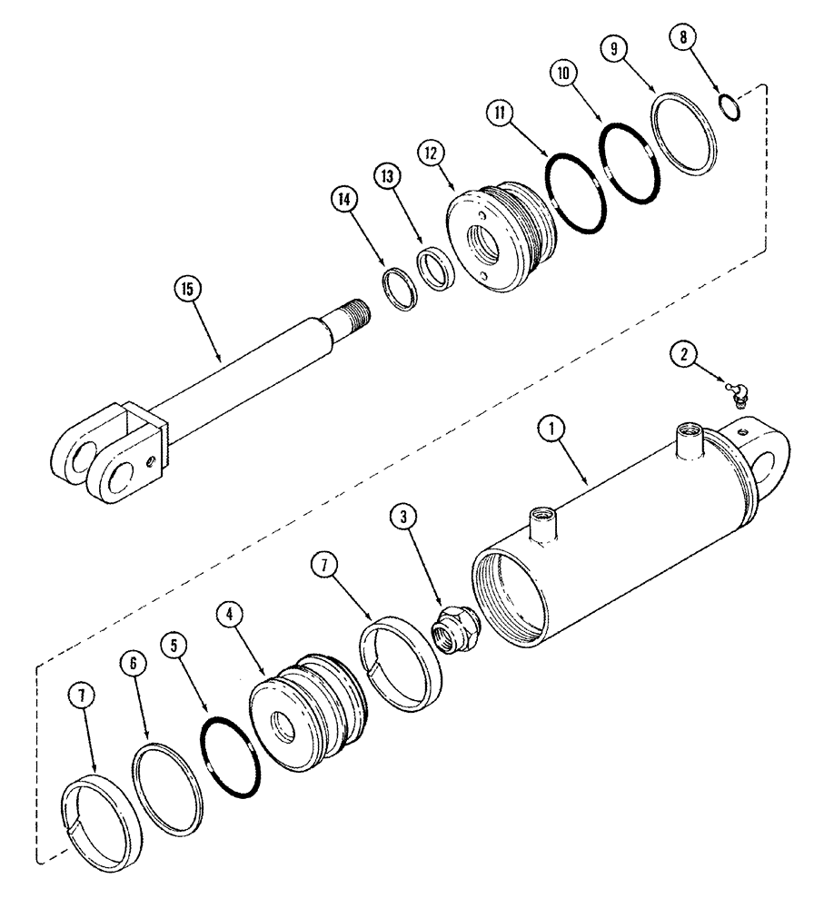 Схема запчастей Case IH STX275 - (08-45) - CYLINDER ASSY THREE POINT HITCH (08) - HYDRAULICS