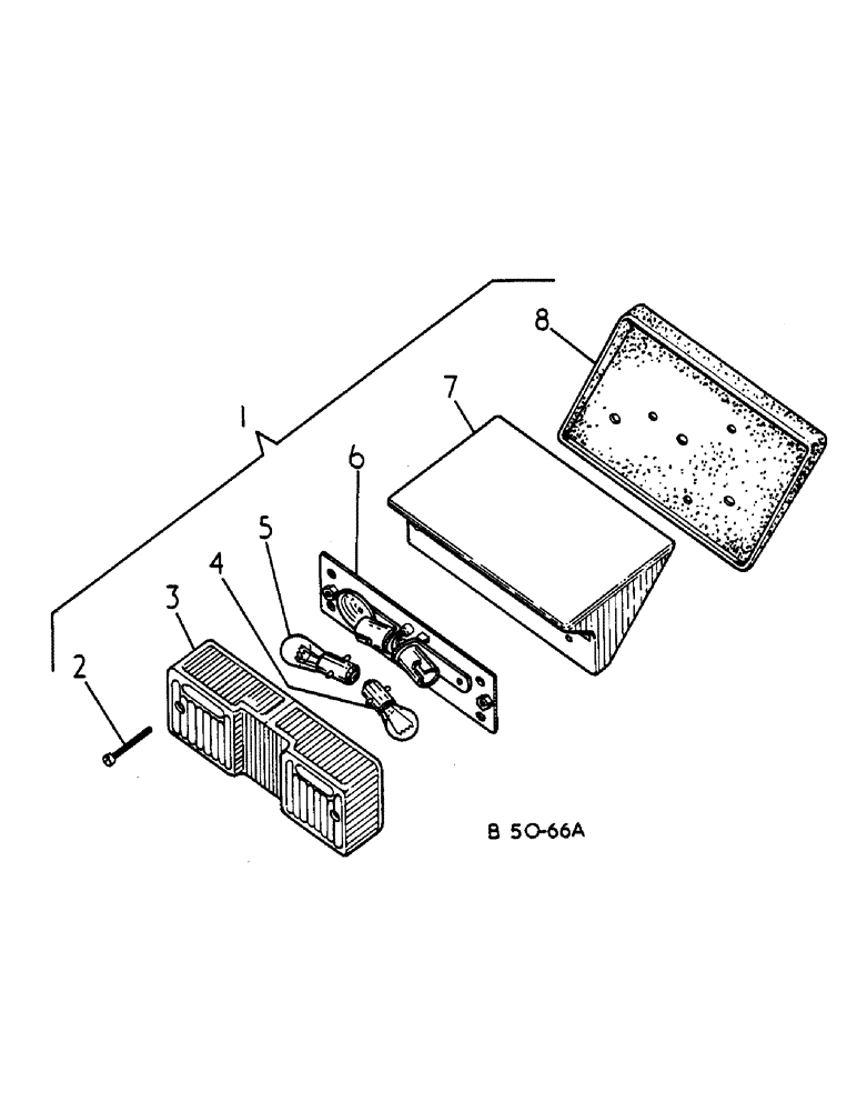 Схема запчастей Case IH 485 - (00H14) - STOP, TAIL AND FLASHER LIGHTS, DE-LUXE LIGHTING, FOR MACHINES W/FLAT TOP FENDERS OR SAFETY CAB (06) - ELECTRICAL