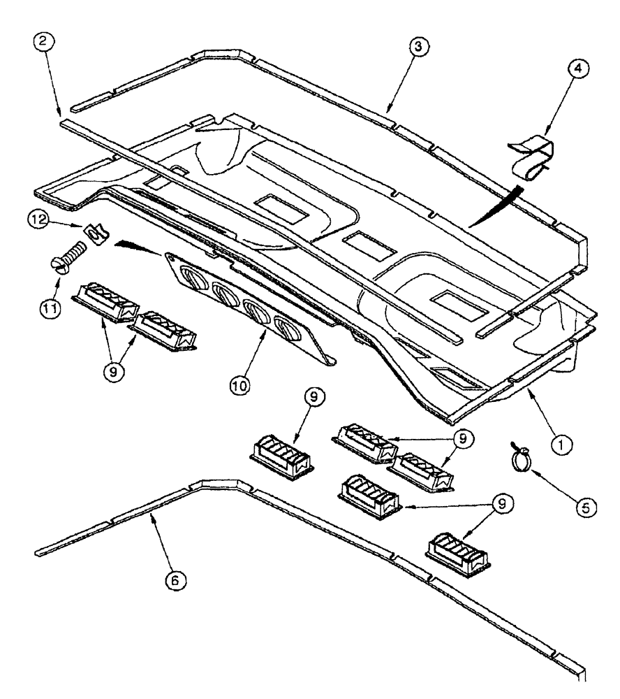 Схема запчастей Case IH 7700 - (A11[13]) - ROOF PANEL Mainframe & Functioning Components