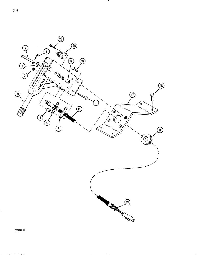 Схема запчастей Case IH 9110 - (7-06) - PARK BRAKE CONTROLS (07) - BRAKES