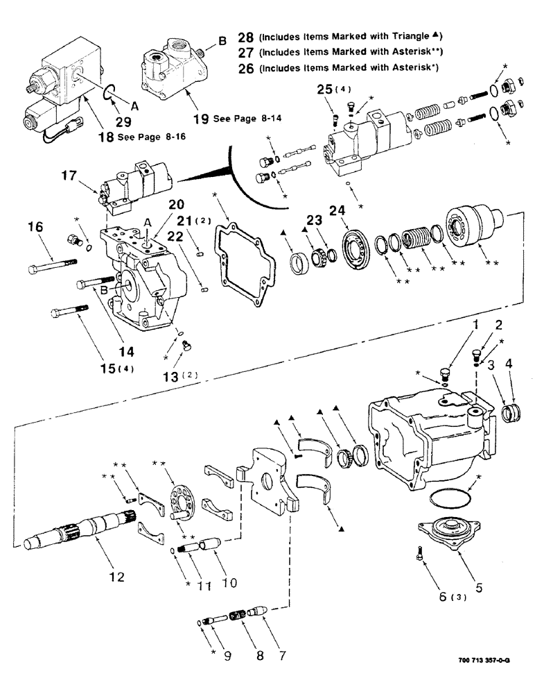 Схема запчастей Case IH 8850 - (08-12) - HYDRAULIC PUMP ASSEMBLY, HEADER DRIVE, 700713357 HYDRAULIC PUMP ASSEMBLY, HEADER DRIVE, COMPLETE (08) - HYDRAULICS
