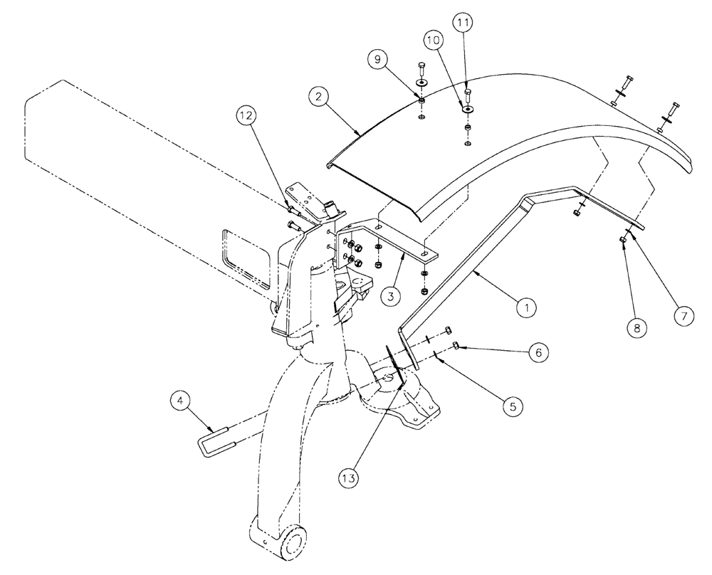 Схема запчастей Case IH SPX4260 - (11-002) - FENDER GROUP, LH Options