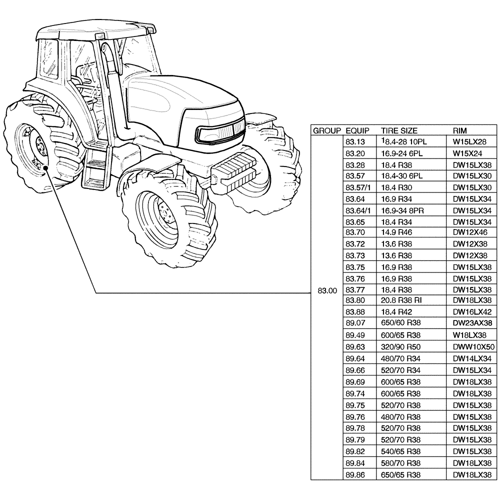 Схема запчастей Case IH MXU100 - (SEC. 11[02]) - TRACTION (00) - GENERAL