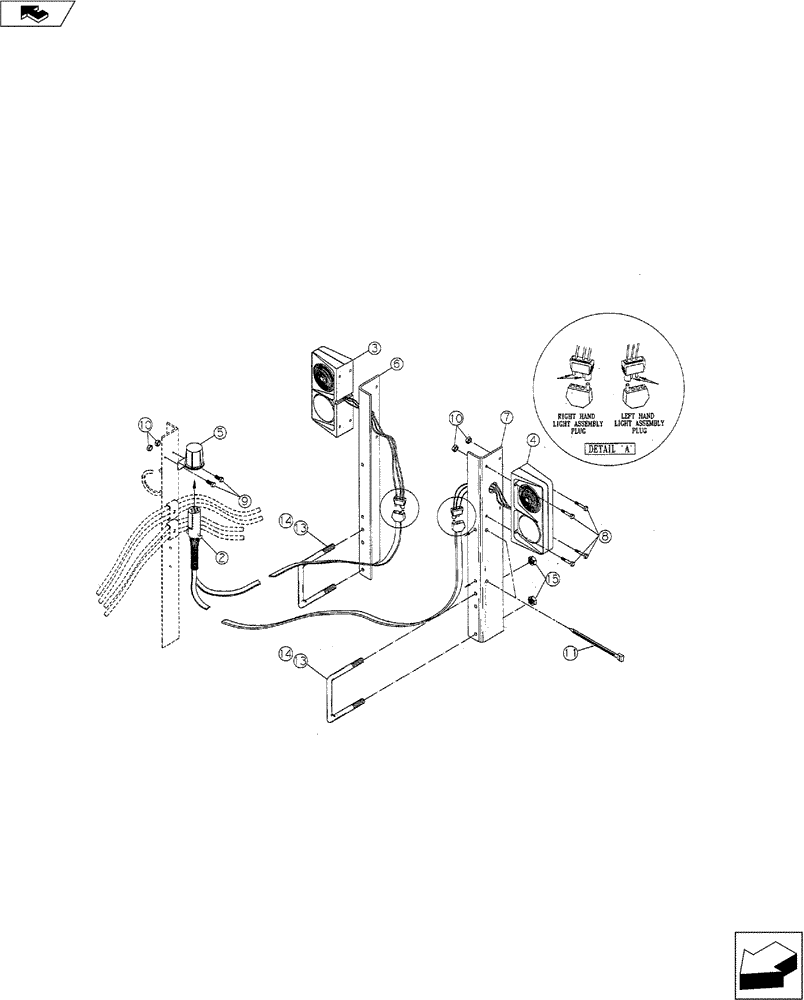 Схема запчастей Case IH 527 - (55.404.01) - WARNING AND TAIL LIGHT KIT (55) - ELECTRICAL SYSTEMS