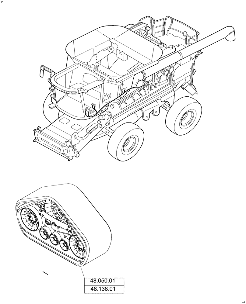 Схема запчастей Case IH 2588 - (00.000.48) - PICTORIAL INDEX - SUSPENSION AND TRACKS (00) - GENERAL & PICTORIAL INDEX
