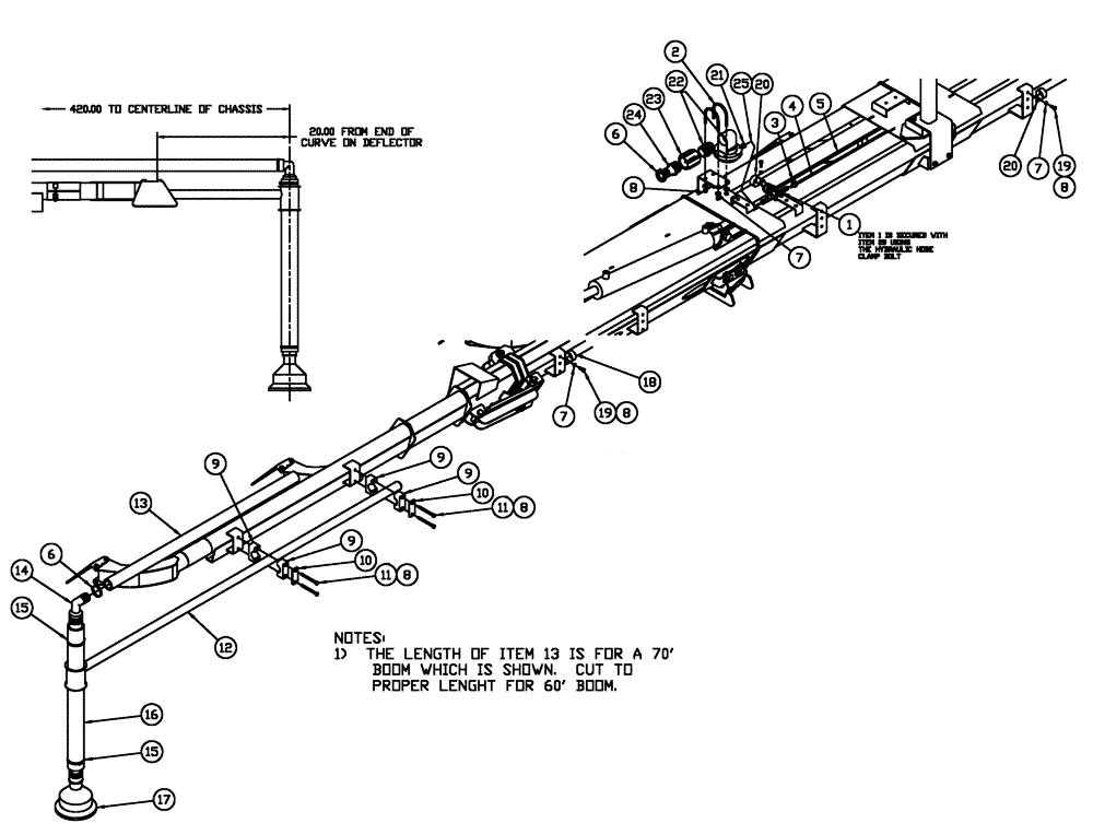 Схема запчастей Case IH 810 - (09-002) - FOAM TUBE GROUP, RH (16) - FOAM MARKER