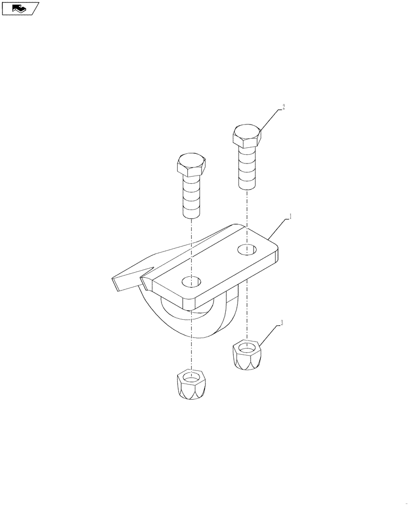 Схема запчастей Case IH 1260 - (05.400.02) - SHIPPING CASTER LOCK (05) - SERVICE & MAINTENANCE