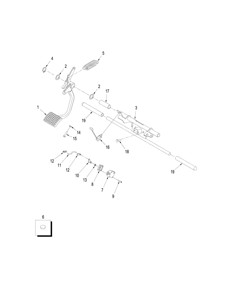 Схема запчастей Case IH STEIGER 330 - (06-01) - CLUTCH PEDAL, POWER SHIFT TRANSMISSION (06) - POWER TRAIN