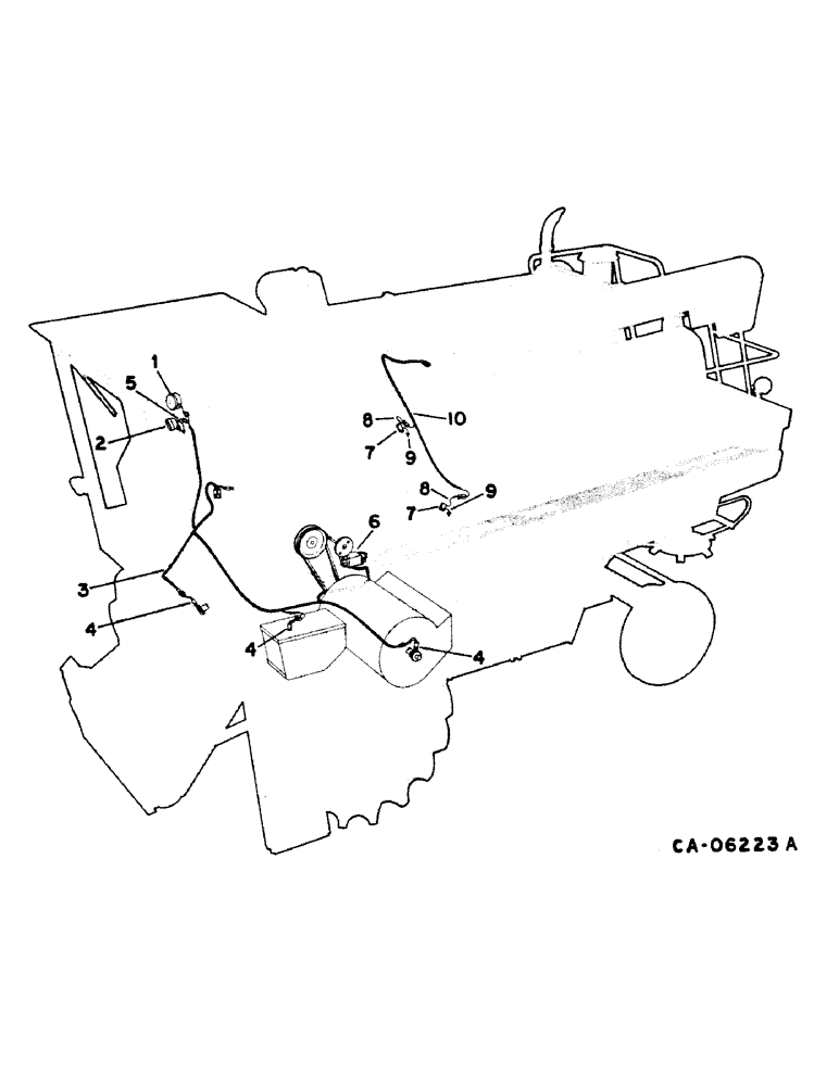 Схема запчастей Case IH 1440 - (08-12) - ELECTRICAL,WIRING DIAGRAM,RIGHT TURN SIGNAL,HEAD LIGHT,DIGIT. READOUT& SLIP CLUTCH,S/N 20000 & BELOW (06) - ELECTRICAL