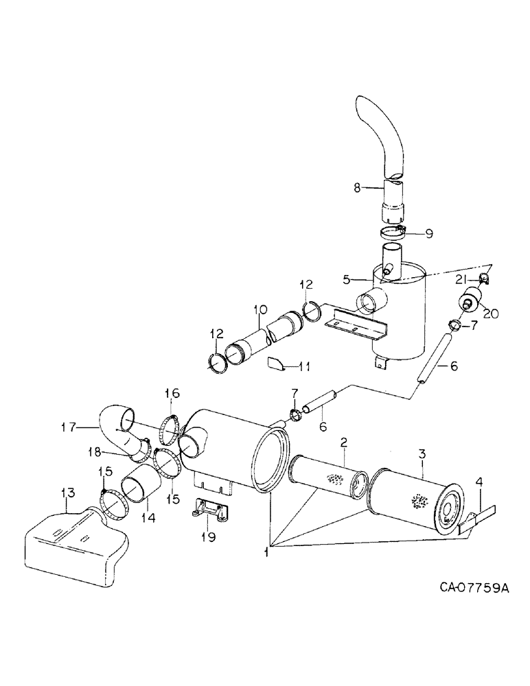 Схема запчастей Case IH 6788 - (12-01) - POWER, ASPIRATED AIR CLEANER AND EXHAUST Power