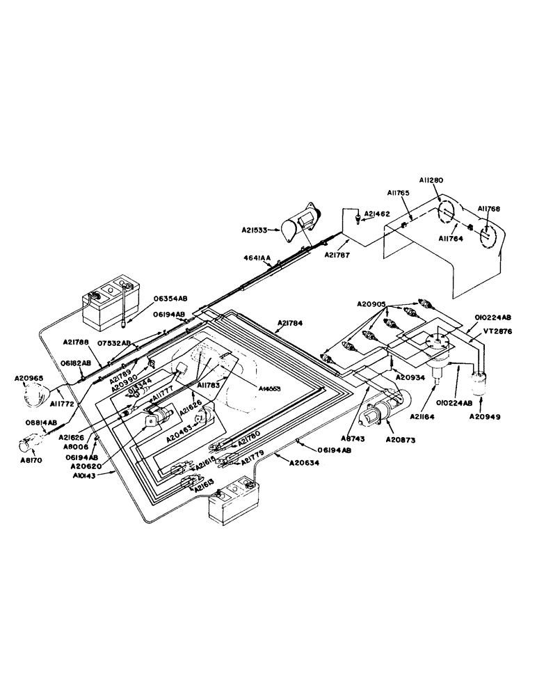 Схема запчастей Case IH 940 - (2-049) - WIRING DIAGRAM FOR SPARK IGNITION TRACTORS (04) - ELECTRICAL SYSTEMS