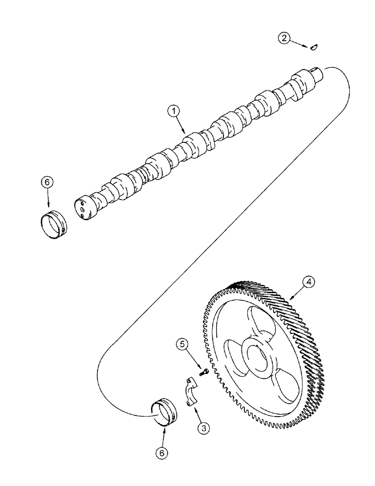 Схема запчастей Case IH 8910 - (2-044) - CAMSHAFT, 6T-830 EMISSIONS CERTIFIED ENGINE (02) - ENGINE