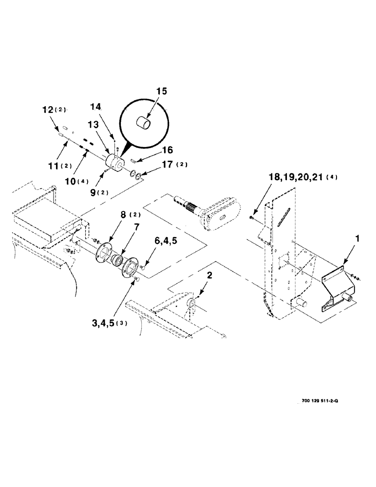 Схема запчастей Case IH 8575 - (3-04) - PICKUP MOUNTING ASSEMBLY Pickup