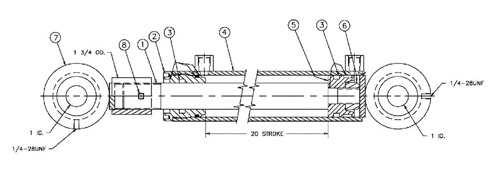 Схема запчастей Case IH 3150 - (07-003) - INNER BOOM FOLD (75 BOOM) Cylinders