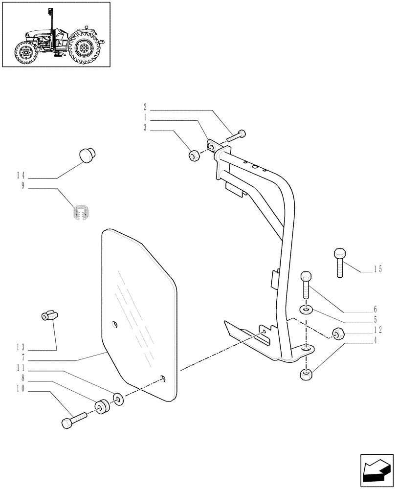 Схема запчастей Case IH JX1085C - (1.92.87/03[02]) - (VAR.105) NOISE REDUCTION PACKAGE - MUDGUARDS AND FOOTBOARDS (10) - OPERATORS PLATFORM/CAB