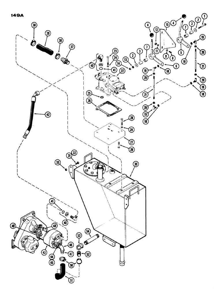 Схема запчастей Case IH 1200 - (149A) - REMOTE HYDRAULIC CIRCUIT AND CONTROLS, FIRST USED TRACTOR SERIAL NUMBER 9806321 (08) - HYDRAULICS