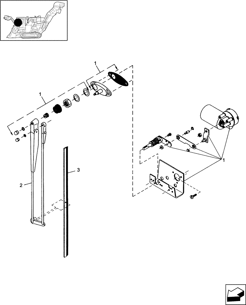 Схема запчастей Case IH A4000 - (A10.11[01]) - WINDSCREEN WIPER Mainframe & Functioning Components