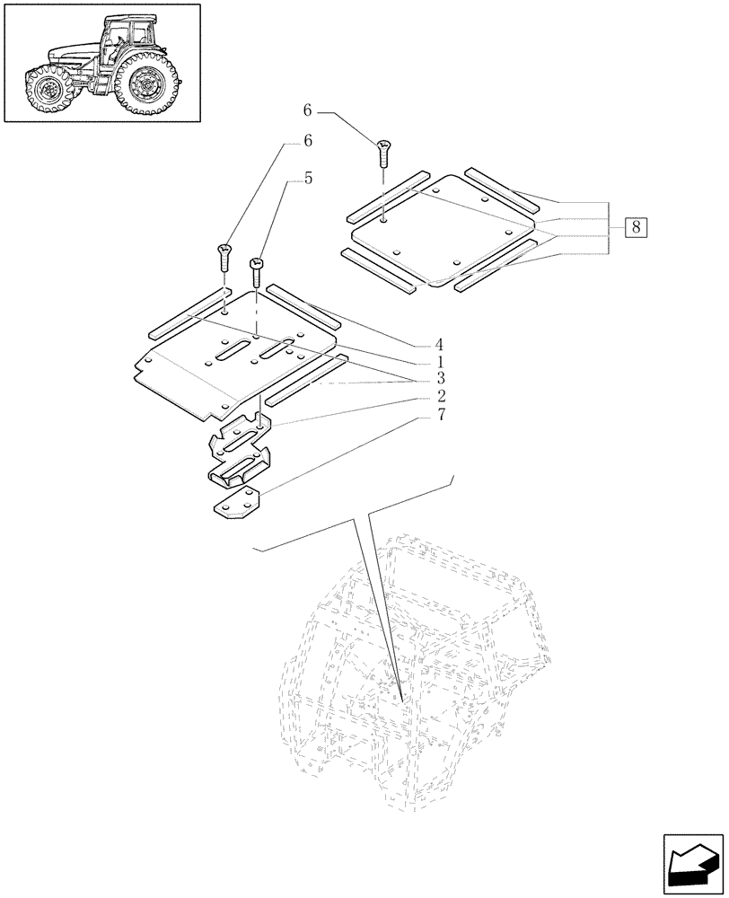 Схема запчастей Case IH JX1100U - (1.92.8) - CAB - LEVER PROTECTION COVER (10) - OPERATORS PLATFORM/CAB