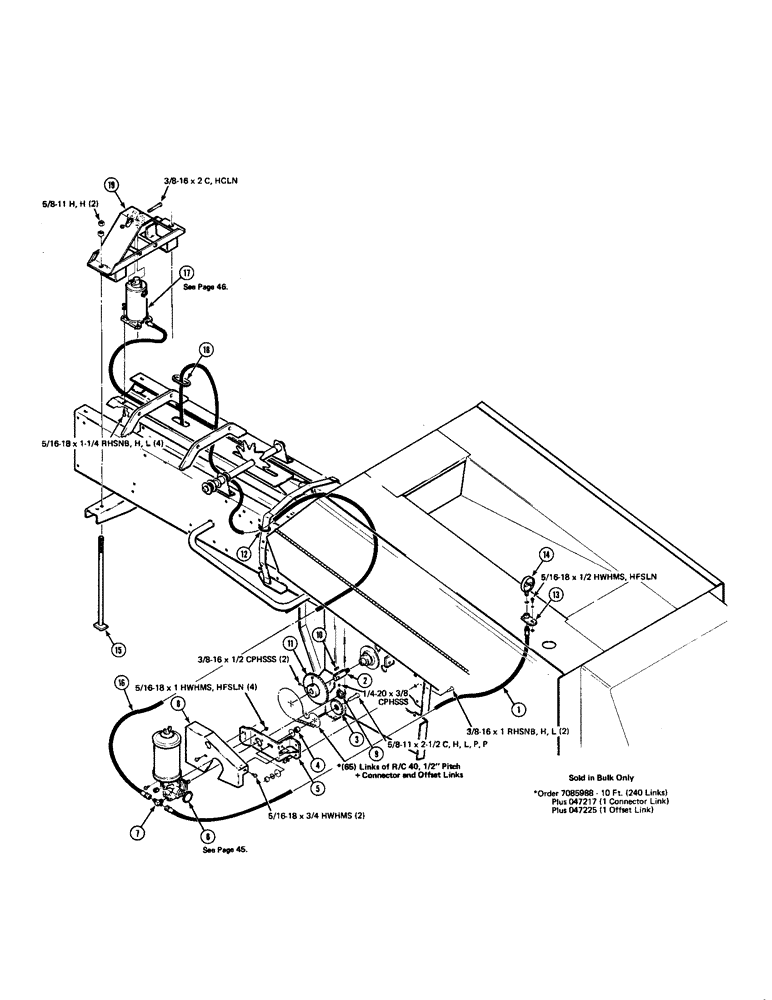 Схема запчастей Case IH 8540 - (44) - HYDRAULIC BALE TENSIONER KIT (07) - HYDRAULICS