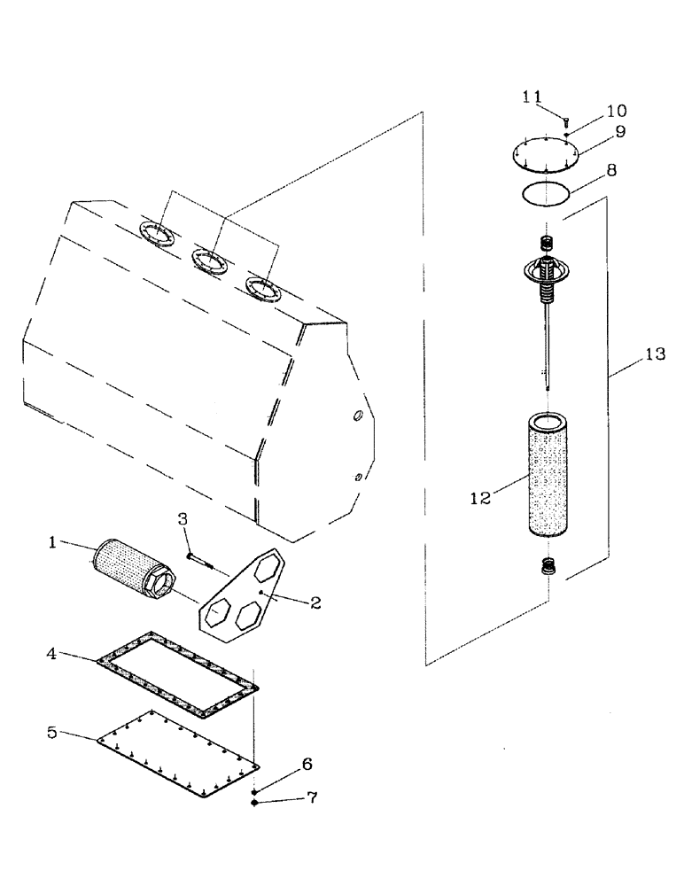 Схема запчастей Case IH 7000 - (B07-02) - OIL FILTERS AND STRAINERS Hydraulic Components & Circuits