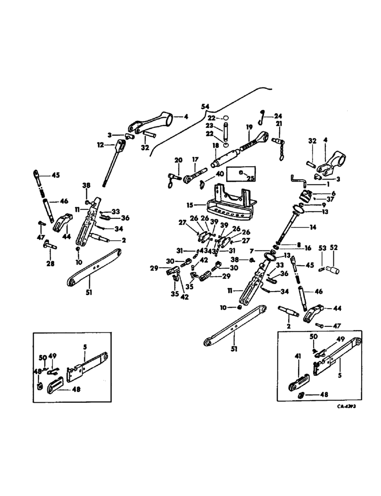 Схема запчастей Case IH 574 - (09-01) - FRAME, THREE POINT HITCH (12) - FRAME
