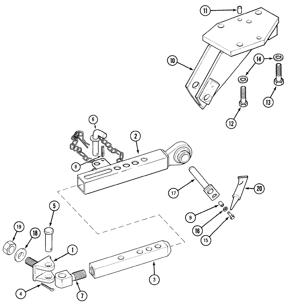 Схема запчастей Case IH MX120 - (09-72) - STABILIZER (09) - CHASSIS/ATTACHMENTS