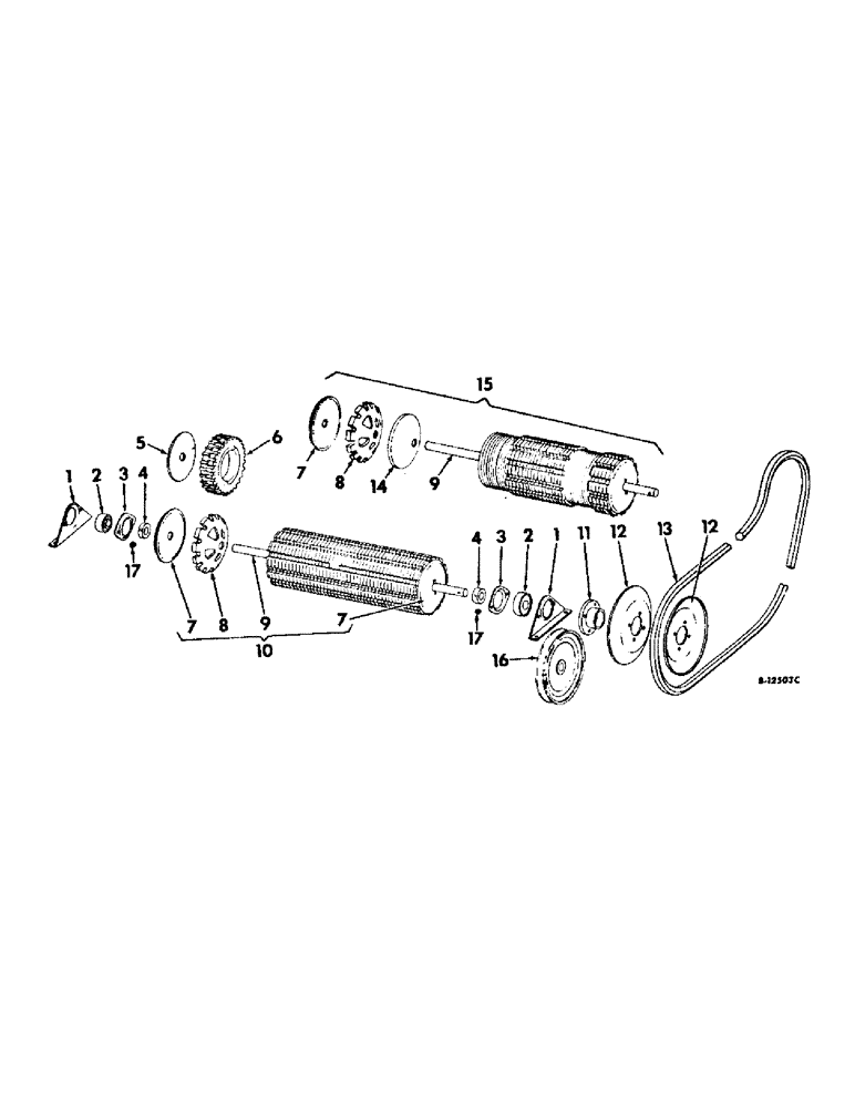 Схема запчастей Case IH 10 - (A-05) - DRIVE ROLLS AND ENGINE DRIVE BELT 