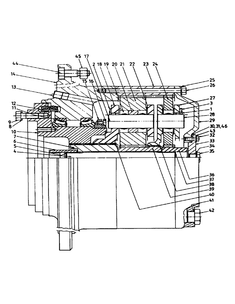 Схема запчастей Case IH 7700 - (A09-03) - EPICYCLIC HUB, 7000, SERIES 60 39:1 Mainframe & Functioning Components