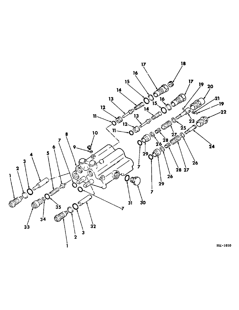 Схема запчастей Case IH 275 - (F-40) - HYDRAULIC SYSTEM, HYDRAULIC CONTROL VALVE, DOUBLE SPOOL TYPE (07) - HYDRAULIC SYSTEM