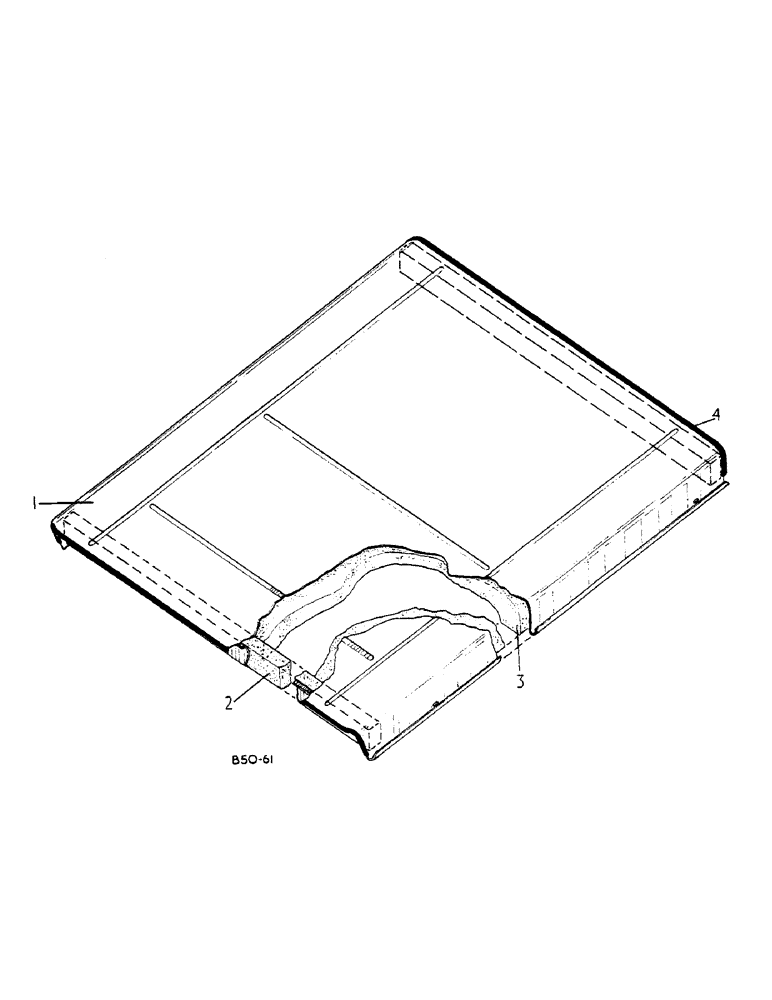 Схема запчастей Case IH 258 - (13-048) - CAB ROOF, S/N 584/7810 UP, S/N 258/664 UP (05) - SUPERSTRUCTURE