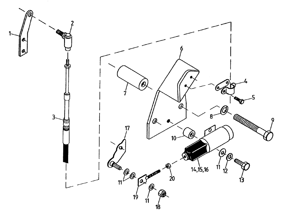Схема запчастей Case IH 7700 - (C03[30A]) - ENGINE SHUTDOWN AND THROTTLE {125} Engine & Engine Attachments