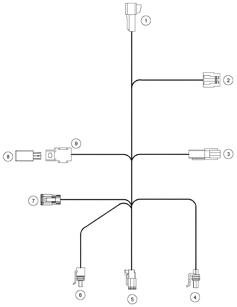 Схема запчастей Case IH L555 - (04-01) - HARNESS LOADER CONTROL MX80C - MX100C (04) - ELECTRICAL SYSTEMS