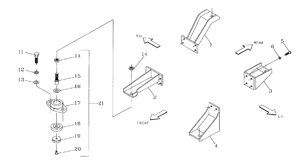 Схема запчастей Case IH 7700 - (C05[03]) - ENGINE MOUNTS {6CT} Engine & Engine Attachments
